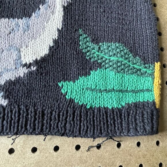 Belle Pointe Novelty Jungle Safari Cardigan Knit Sweater VTG 90s XL Women RARE - Picture 8 of 12